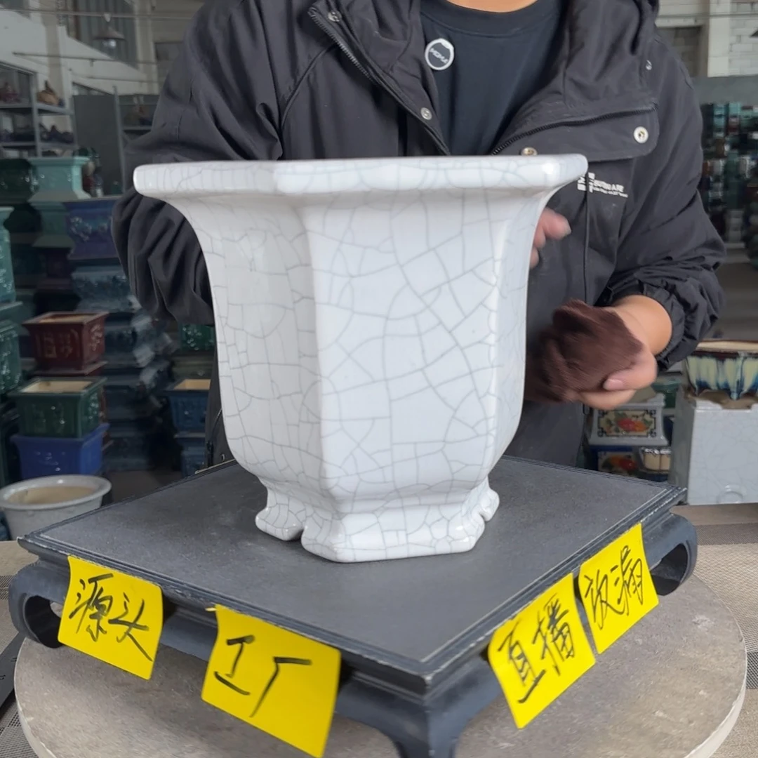 陶。一风堂石湾花盆  微瑕 小黑点