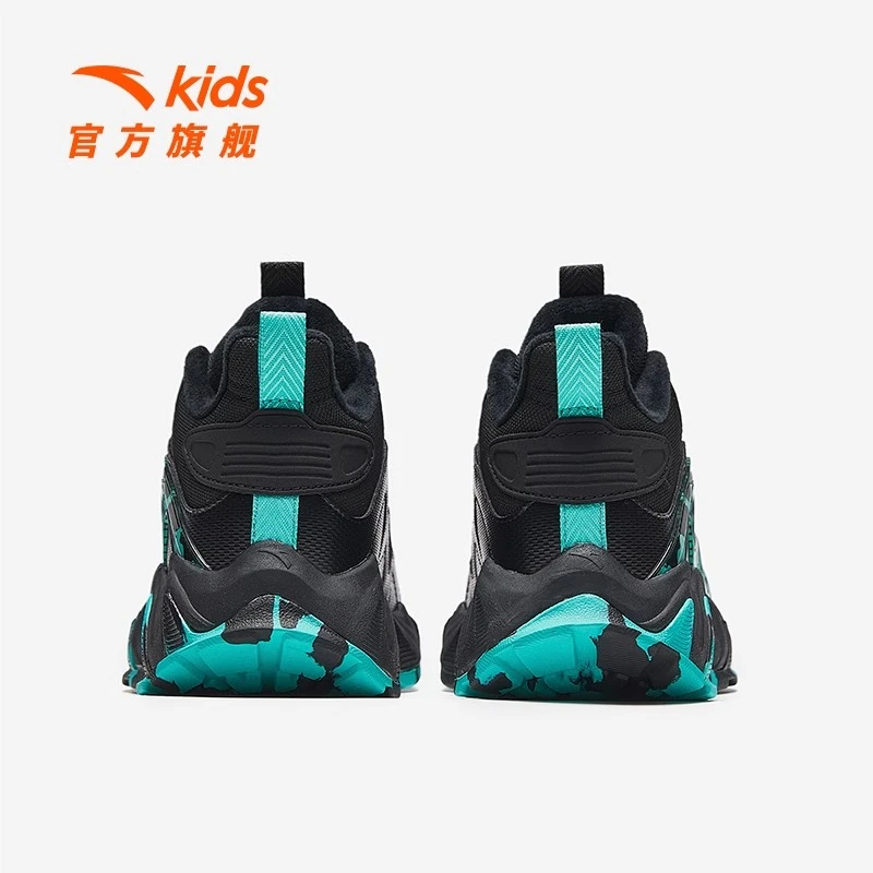 安踏儿童男大童棉鞋舒适保暖中大童二棉中帮加绒棉鞋A12446930N