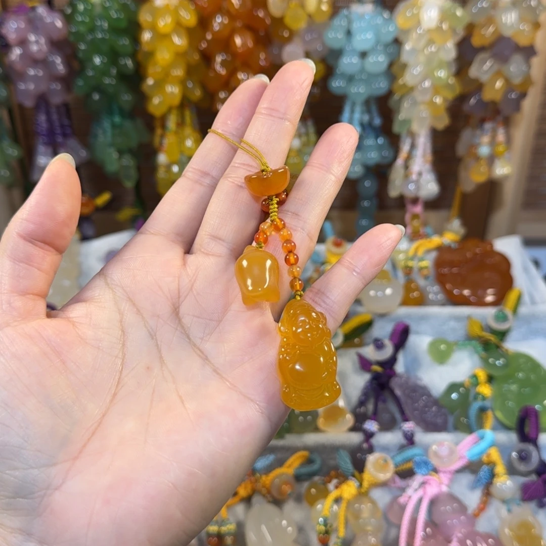 @***李玛瑙/玉髓未镶嵌手机挂件