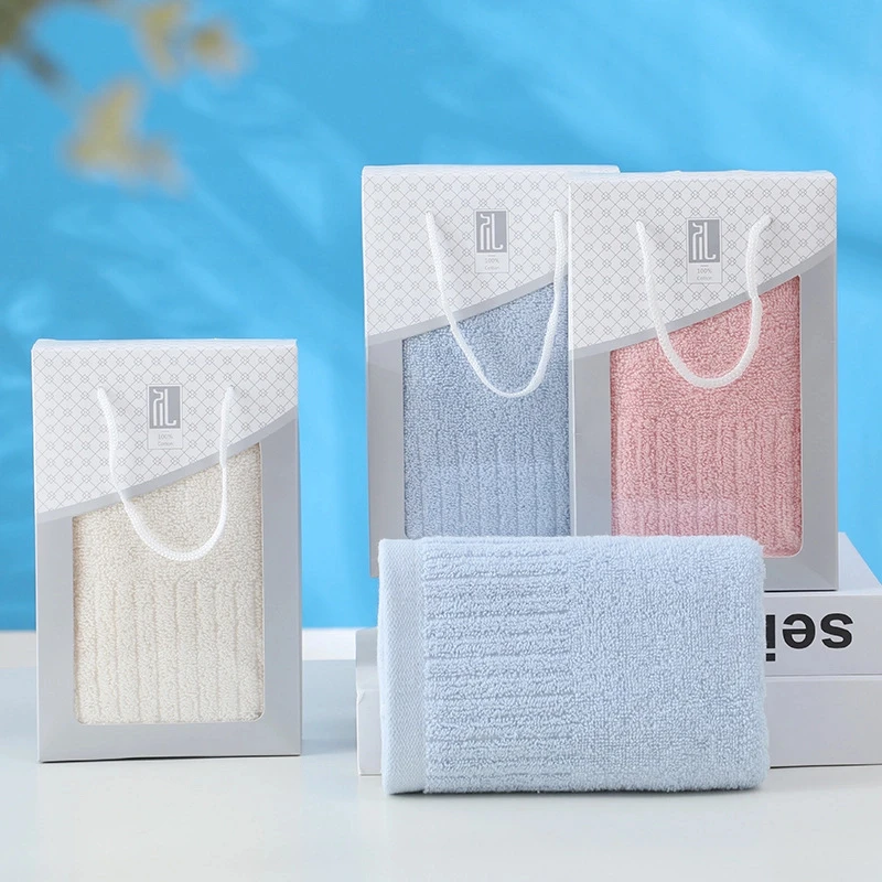 纯棉毛巾礼盒装新款纯棉加厚毛巾柔软亲肤吸水不掉毛洗脸毛巾