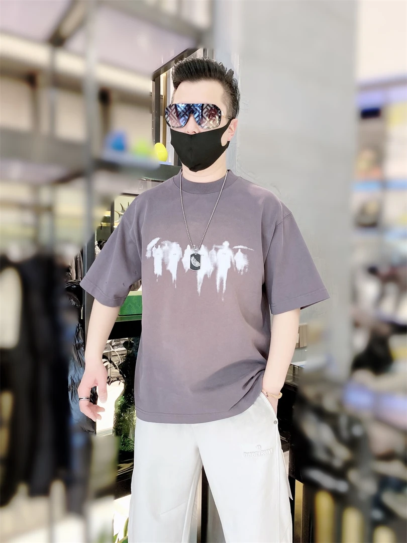 夏季男士时尚宽松短袖韩版个性高品质百搭半袖帅气圆领大码宽松