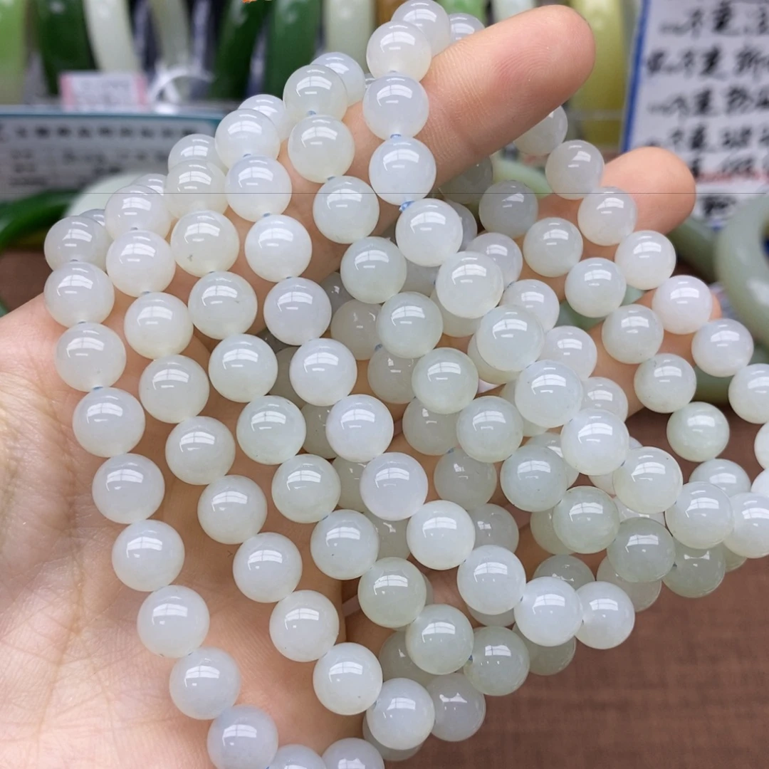 和田玉未镶嵌手串卡8