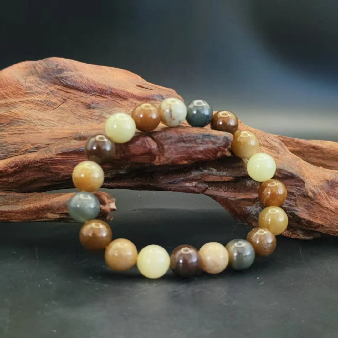 Z和田玉多宝圆珠手串（卡10）3065