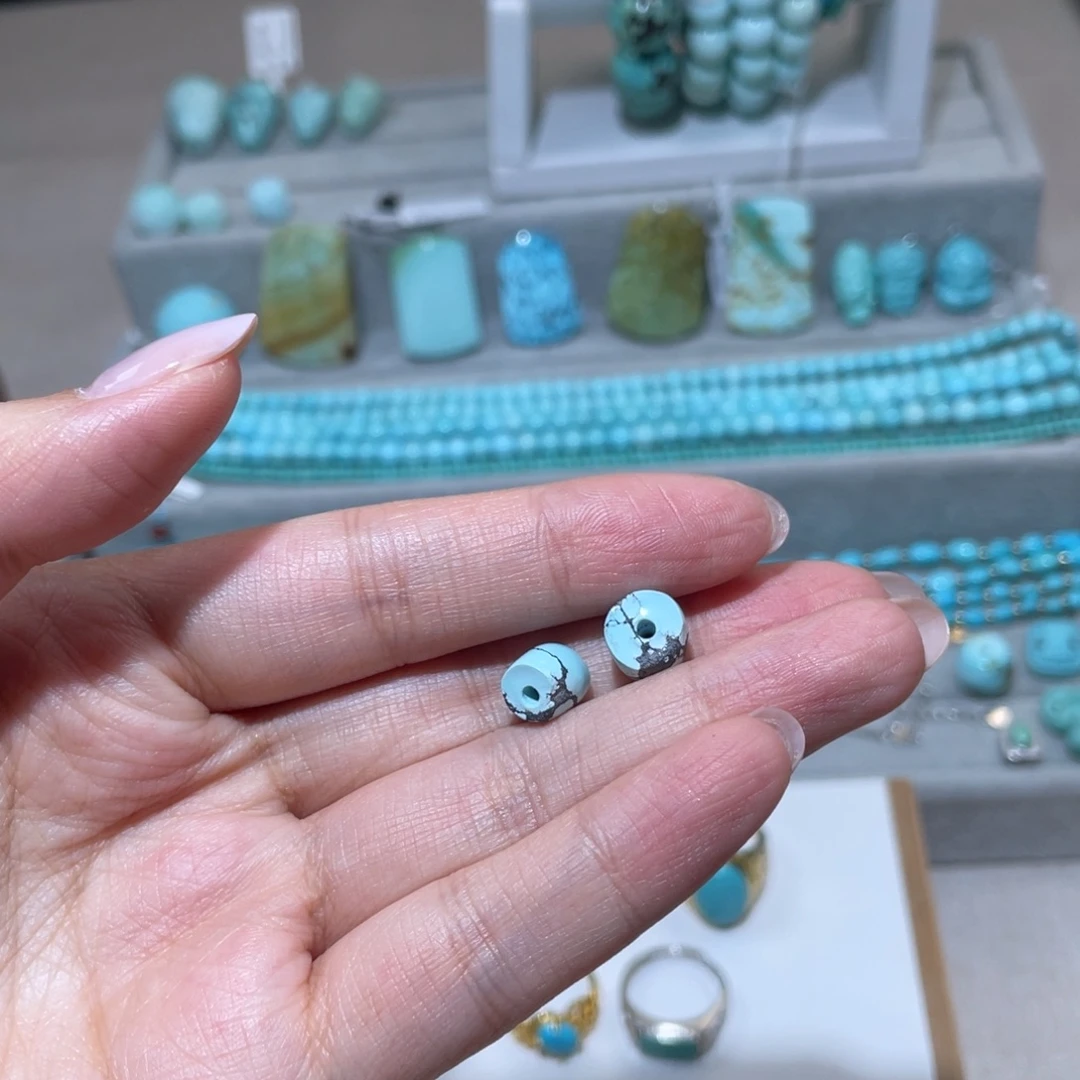 绿松石未镶嵌桶珠
