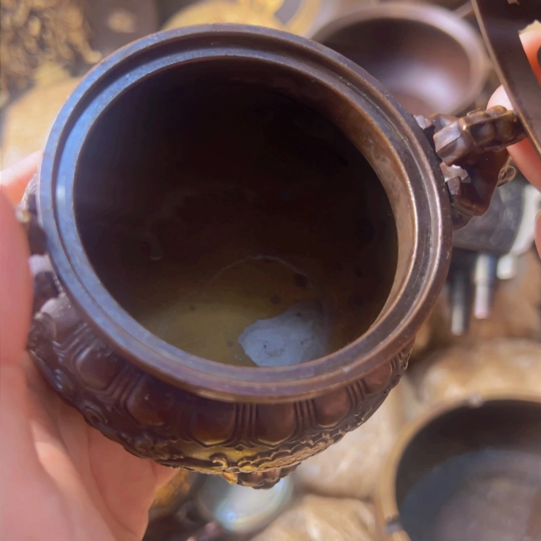 原矿风磨铜熏香炉