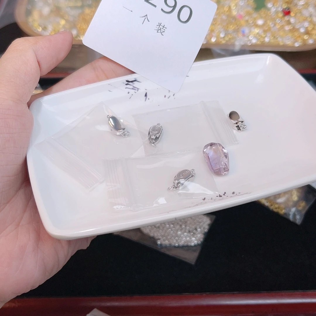 紫晶珠宝半成品银S925镶嵌290