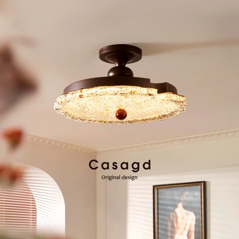 法式中古风创意餐厅灯美式复古全光谱护眼卧室书房吸顶灯CASAGD
