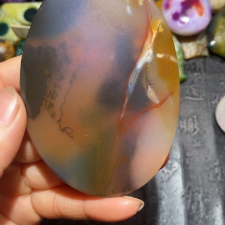 泡***麻玛瑙/玉髓合金颈饰