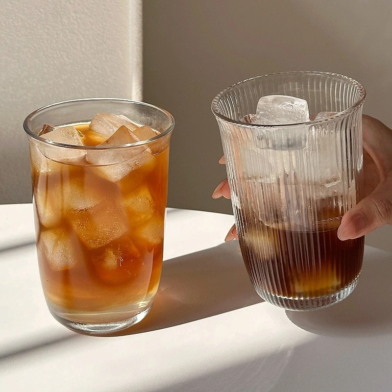 冰美式拿铁咖啡杯耐热饮品杯玻璃杯透明冷饮杯喝水杯子牛奶杯玻璃