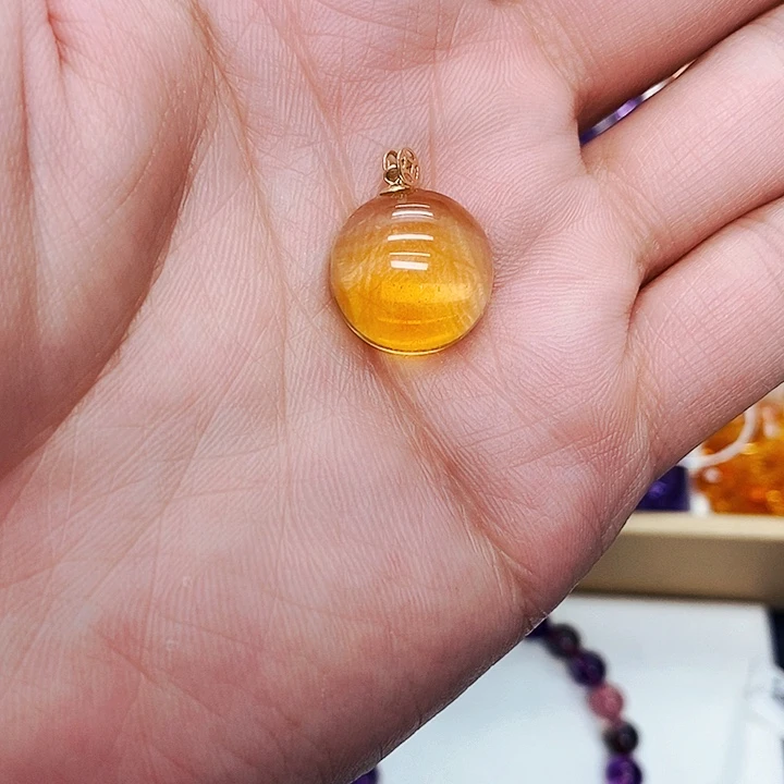 18K金镶嵌颈饰水晶天然
