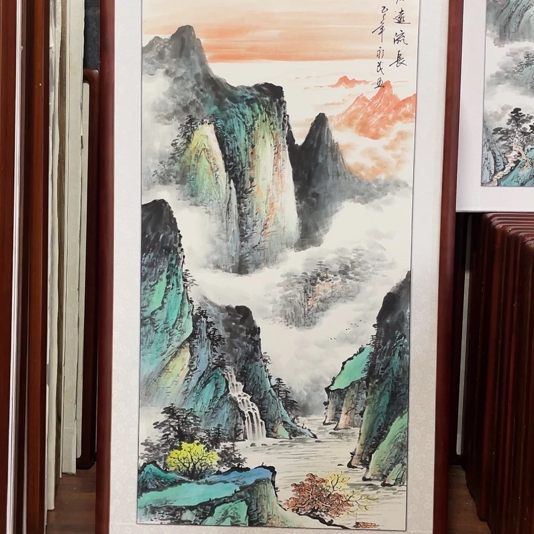 国画带框尺寸63*123厘米