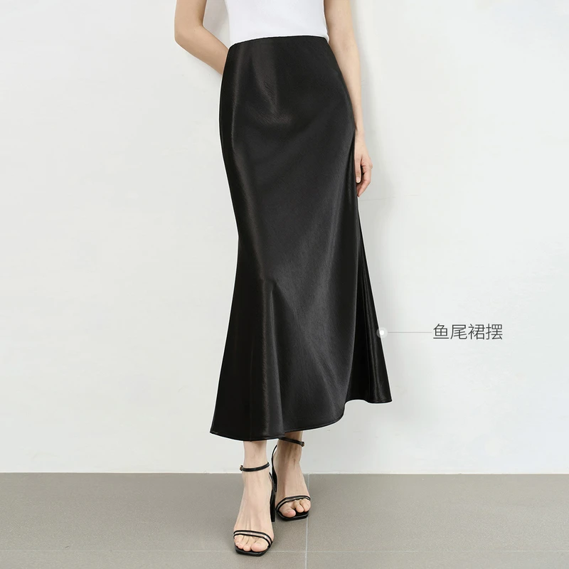 【银泰李姐】亦谷设计感简约风女装时尚优雅长款裙子G5SAR405