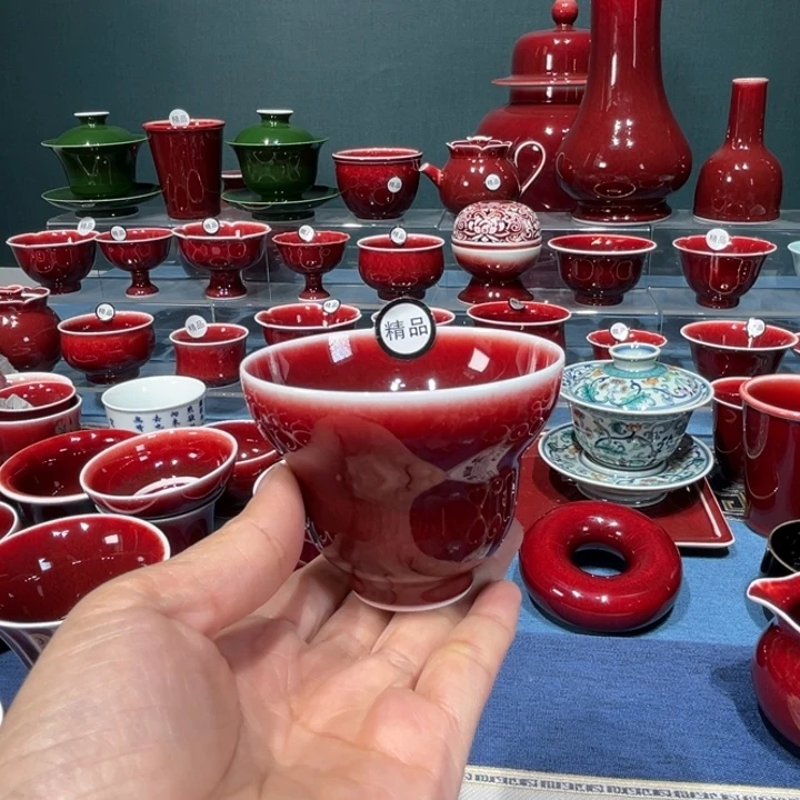 景德镇浅行窑精品福禄杯