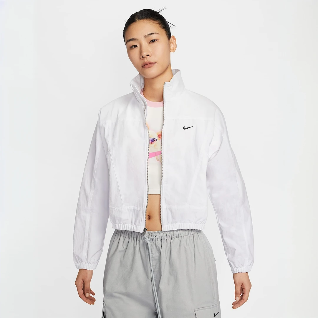 NIKE/耐克夏日户外女子防晒拒水立领复古运动夹克外套HJ1000100