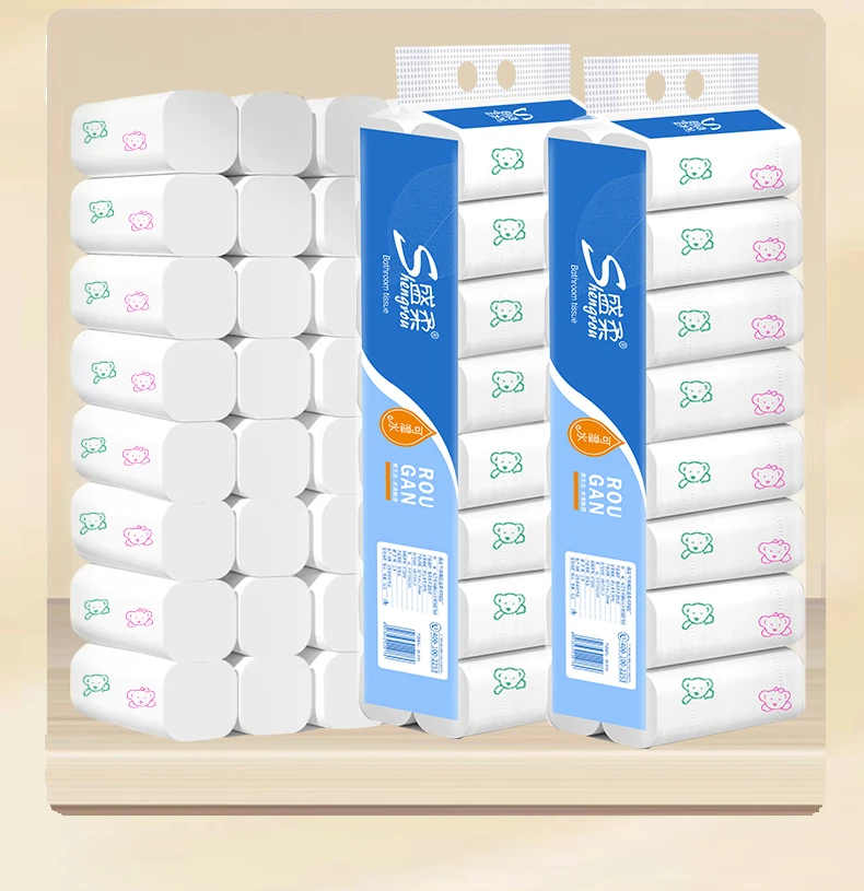 16卷小熊印花加厚干湿两用纸卷纸卫生纸