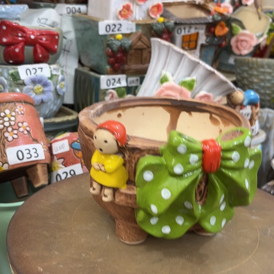 粗陶多肉花盆花盆孤品