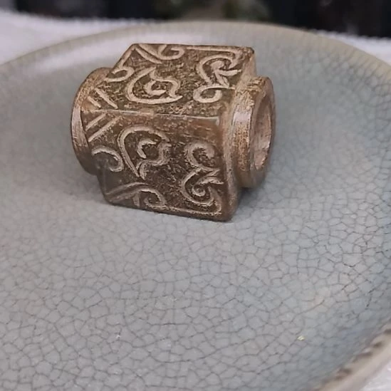 摆件开片瓷器瓷片摆件