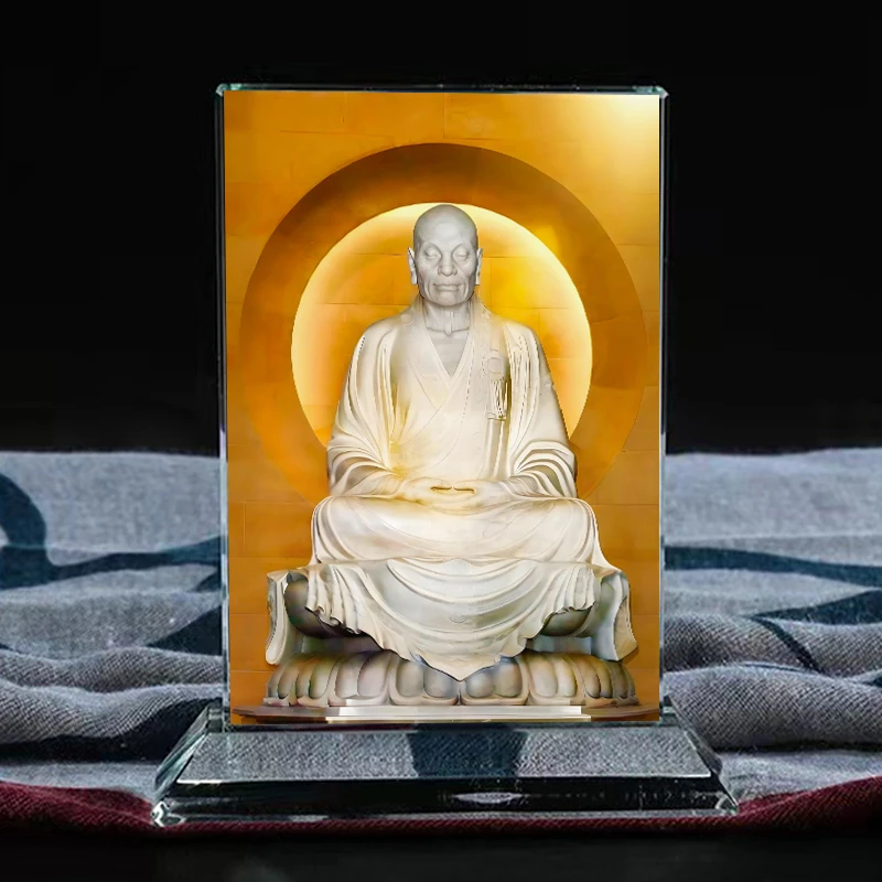 禅宗六祖惠能大师慧能神像水晶摆台玄关摆件文创纪念品礼物定制