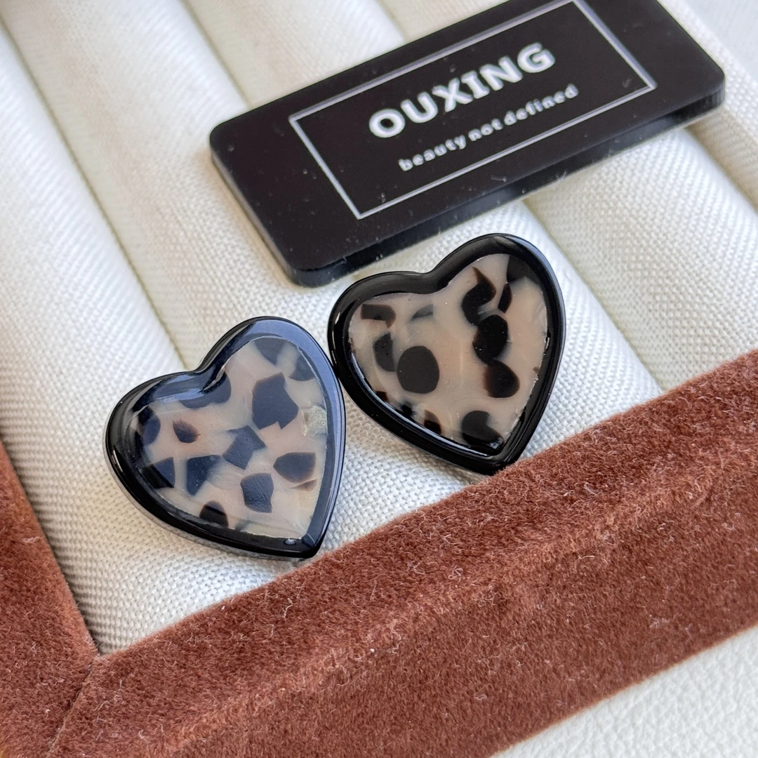 非金属亚克力耳饰 [甜心]时尚百搭复古轻奢气质ins小众个性耳环