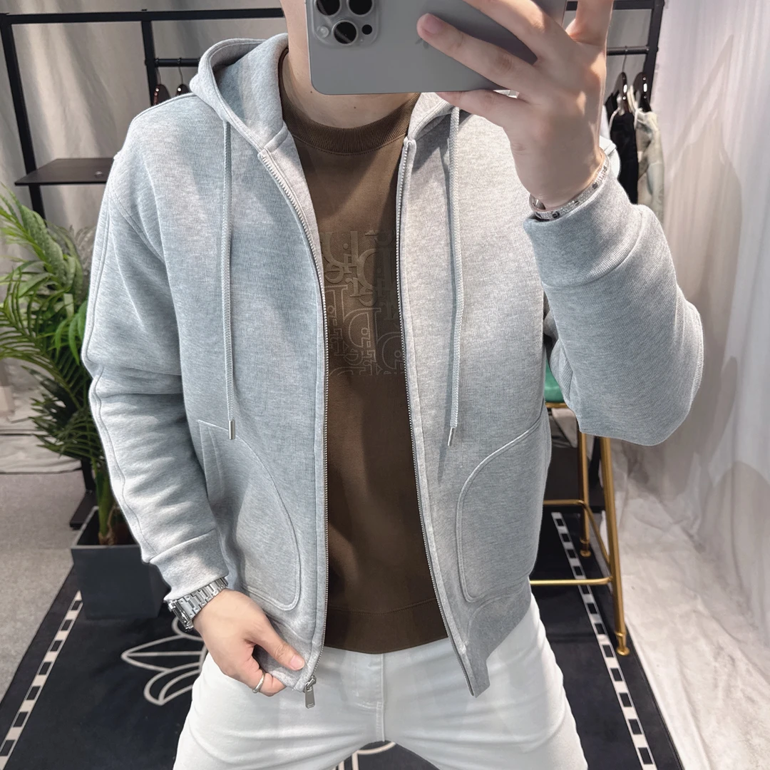 梦泡欧洲站重磅休闲连帽卫衣男2025秋冬新18男款男士秋冬宽松卫衣