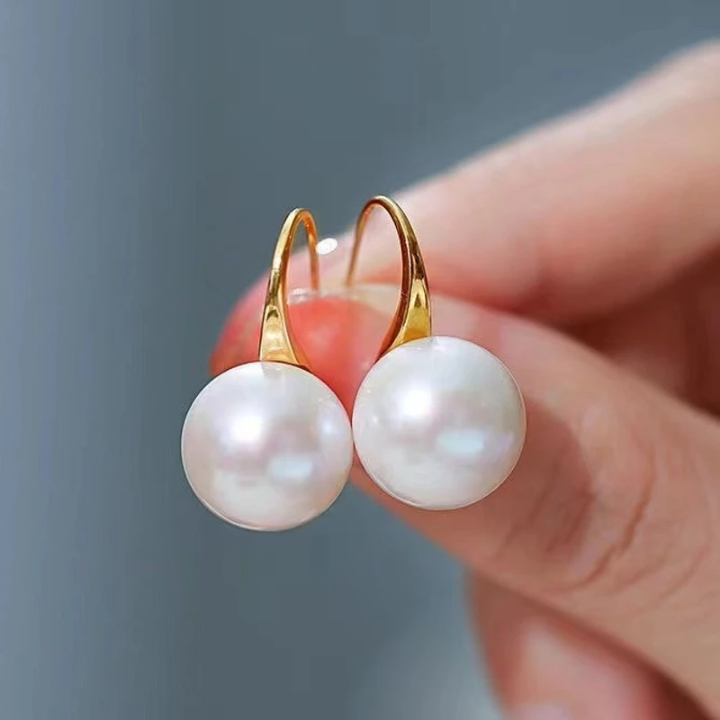 合金仿珍珠耳饰  925 银镀金 耳饰高级感百搭强光白色高跟鞋耳环