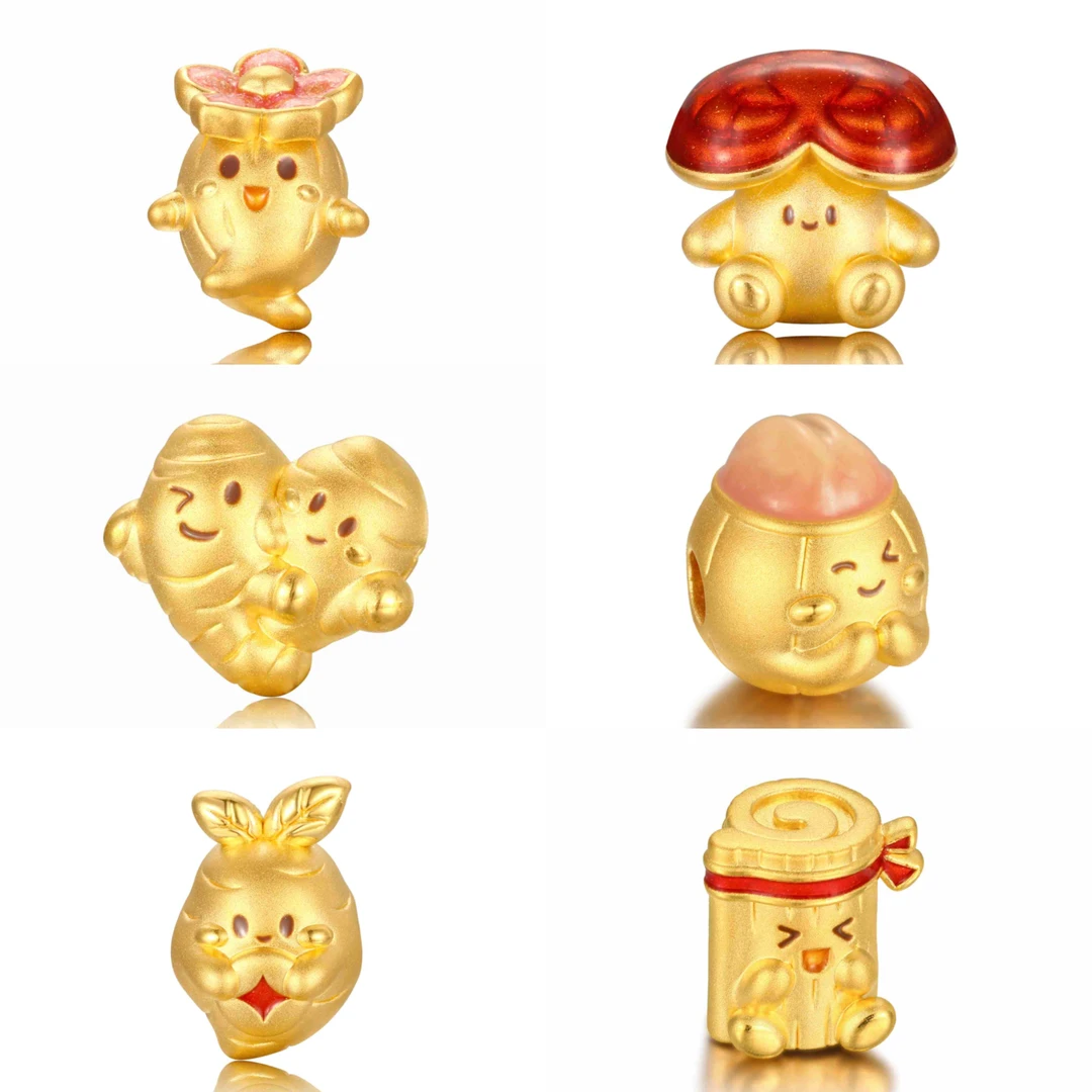 黄金草本之美养生足金吊坠系列