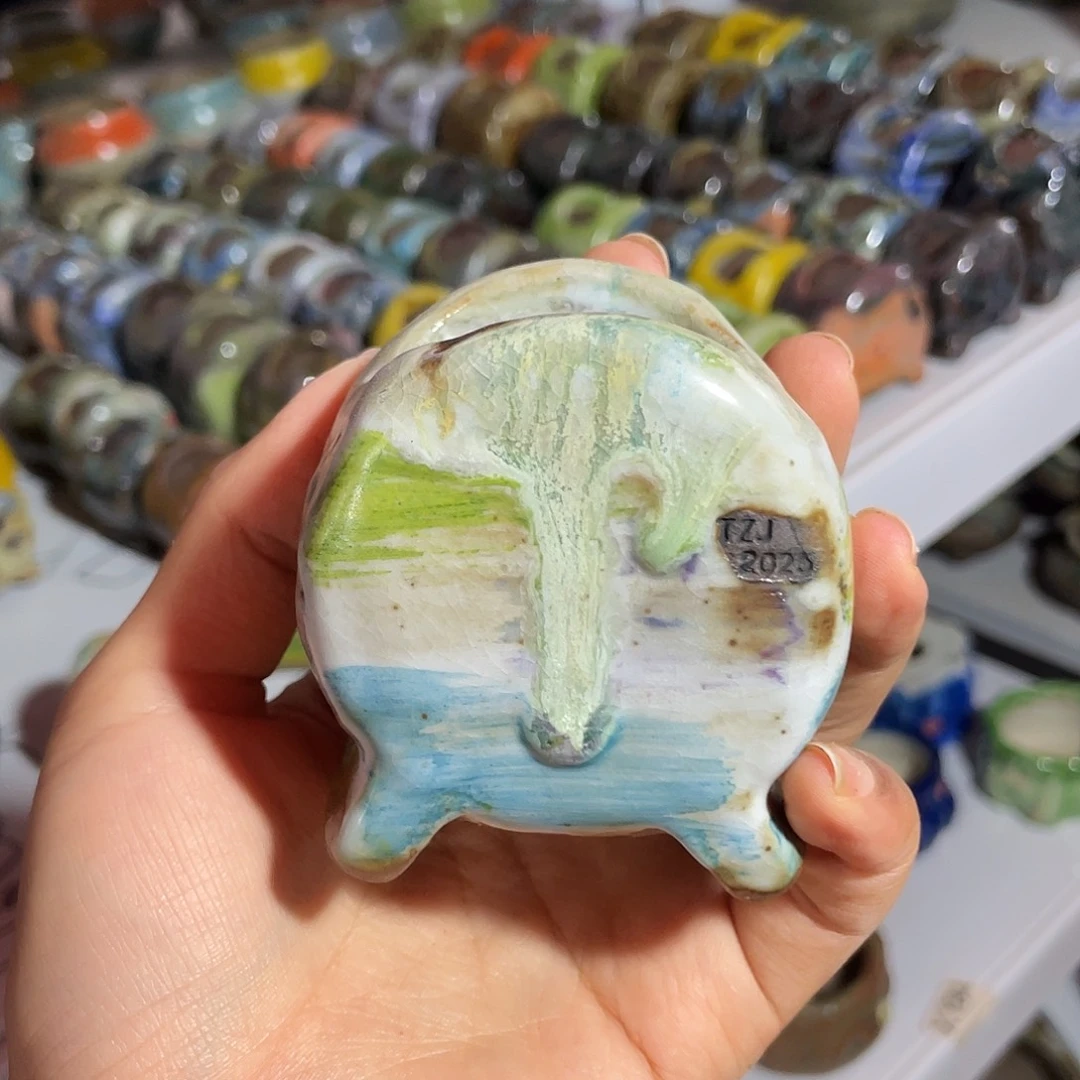 孤品 手捏鼓盆 L码 内口4*3 左右百搭