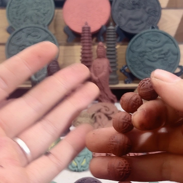 果***咔泥塑碧霄香方喜字珠福利价