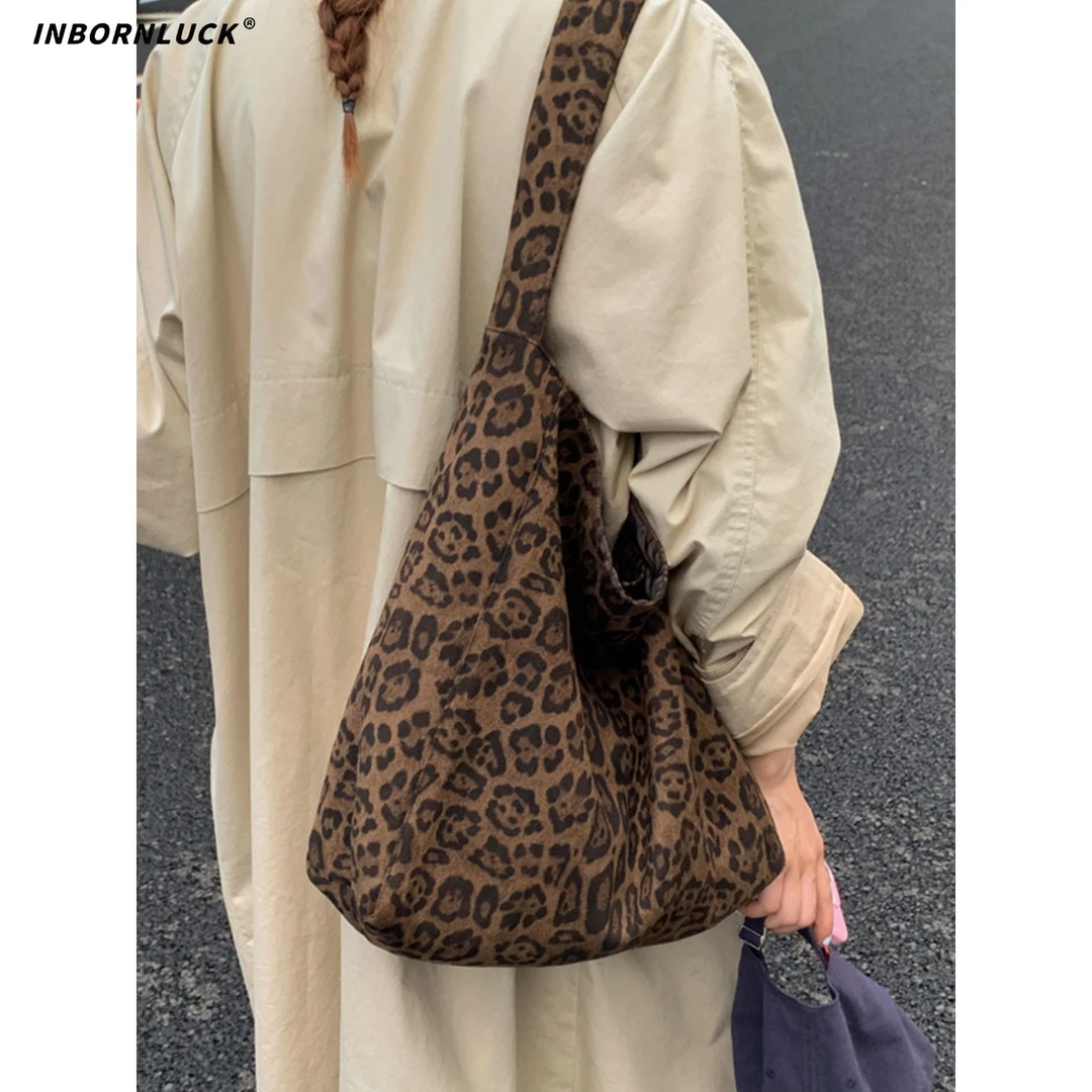 时尚豹纹大容量托特包2025新款女秋季潮覆古上班通勤超火单肩包