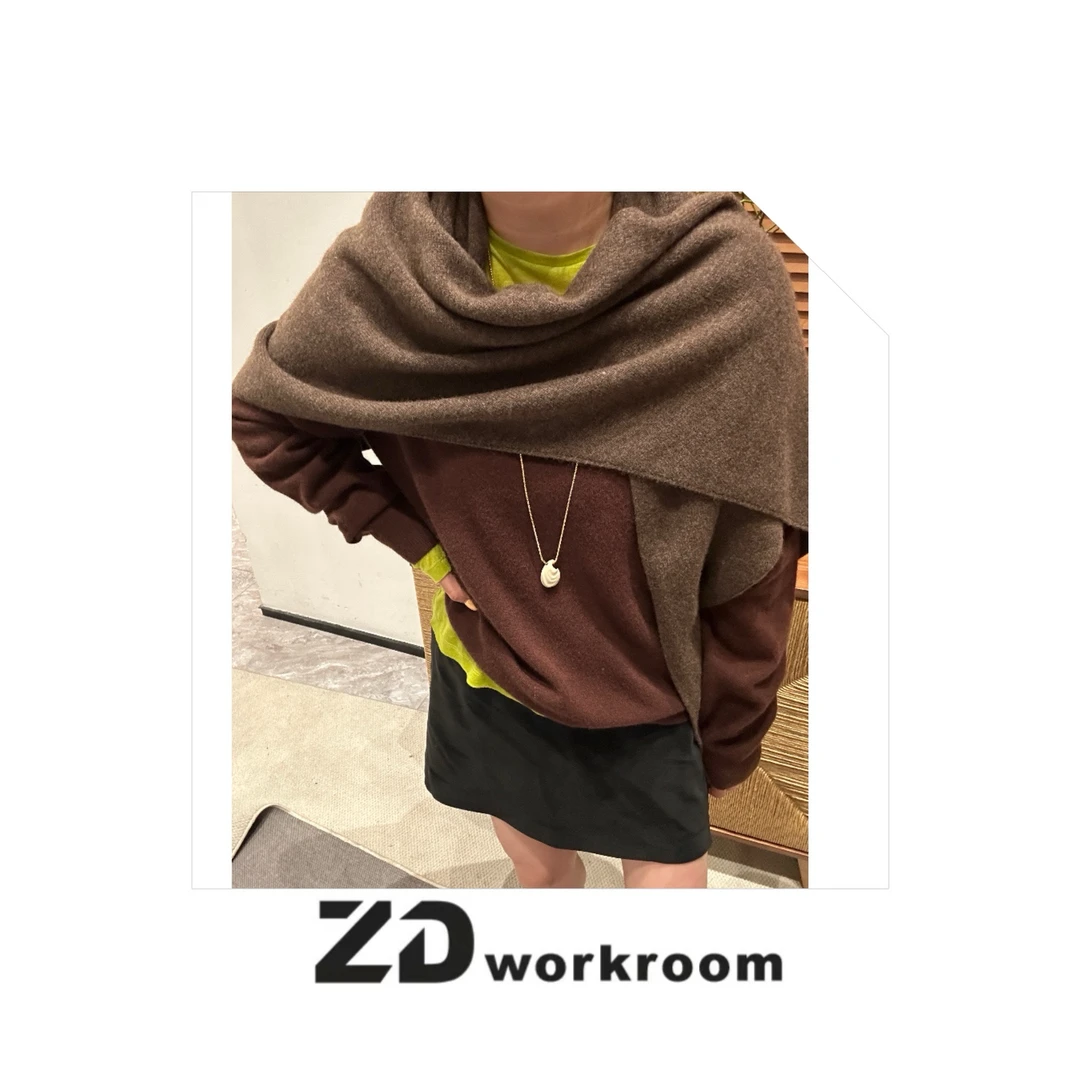 【Z.D/WORKROOM】25/26秋冬时髦精百搭单品全羊毛三角披肩 时尚保暖