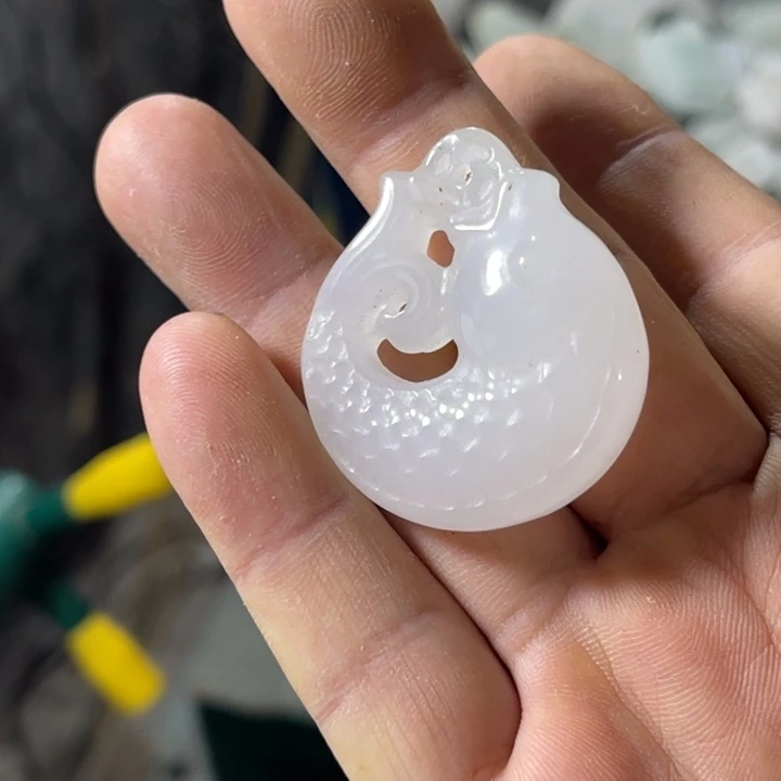 石英质玉未镶嵌吊坠(不含链)