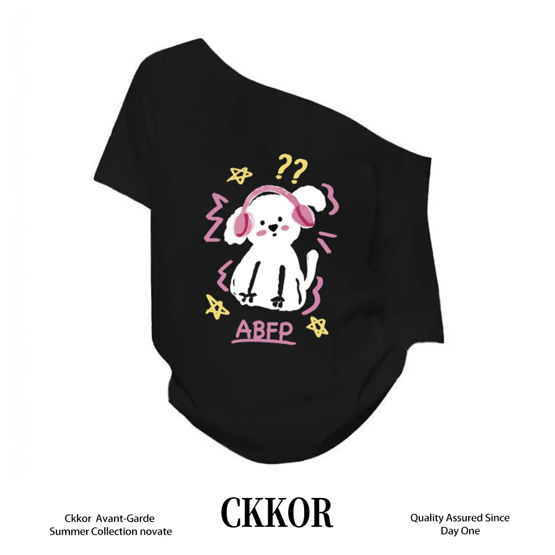 CKKOR夏天设计感上衣美式一字领t恤女显瘦ins风时尚百搭气质衣服