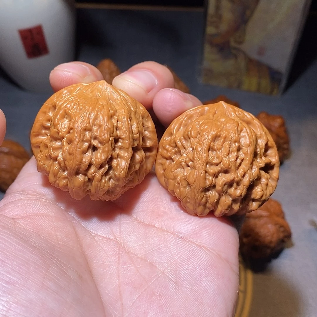 文玩核桃把件全品无修43尺平谷凹底