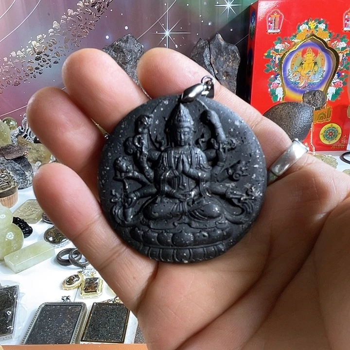 大理石磁石陨落星辰冲击熔融观音吊坠