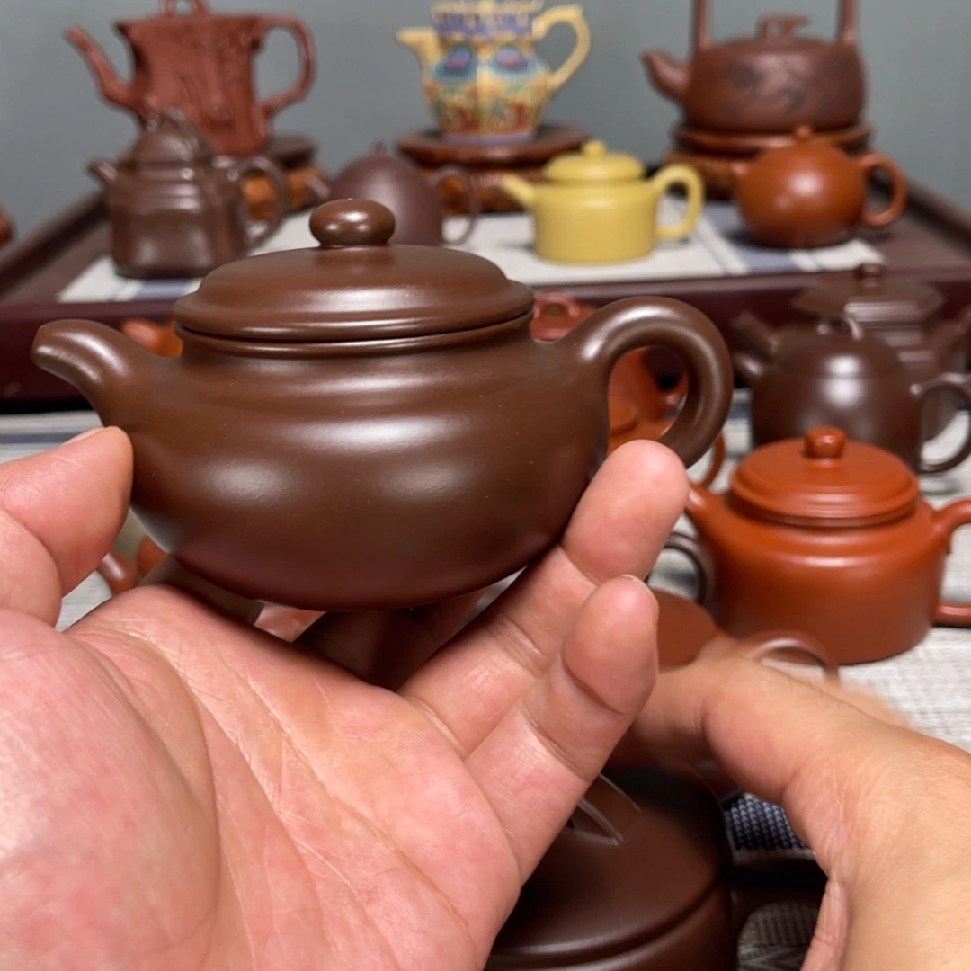 百***萬茶壶紫砂老紫泥仿古
