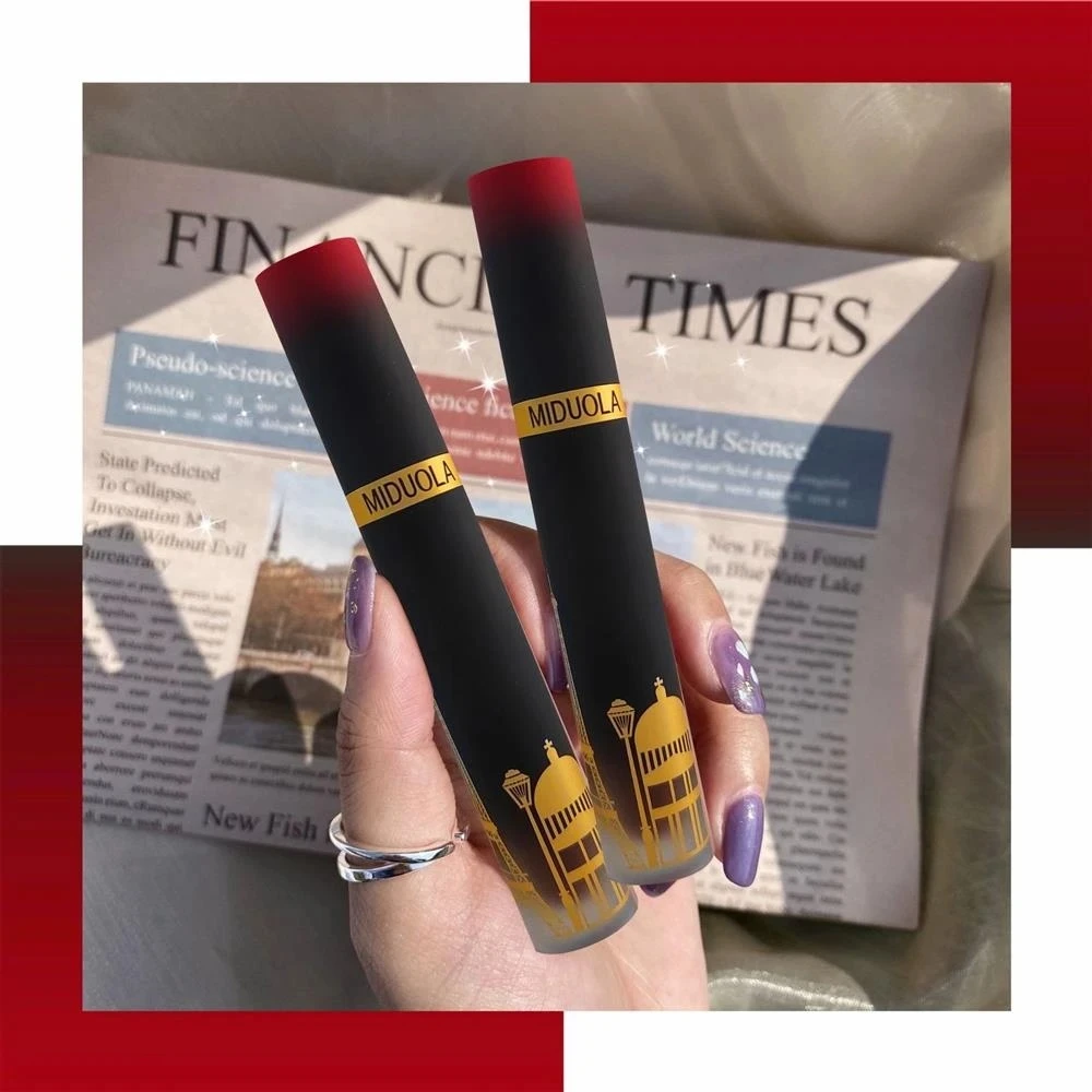 咪朵拉巴黎风情唇釉丝绒哑光不沾杯雾面唇釉