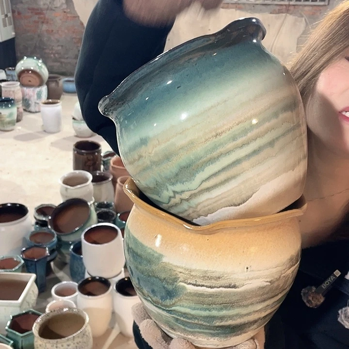紫砂花盆正品口20高18