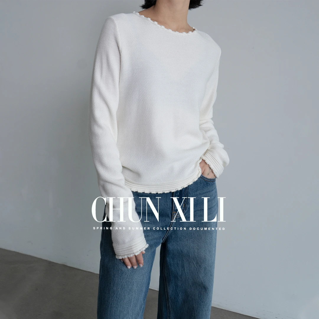 CHUNXILI/春熙里 简约时尚毛衣 秋季极简气质针织衫D00M42043