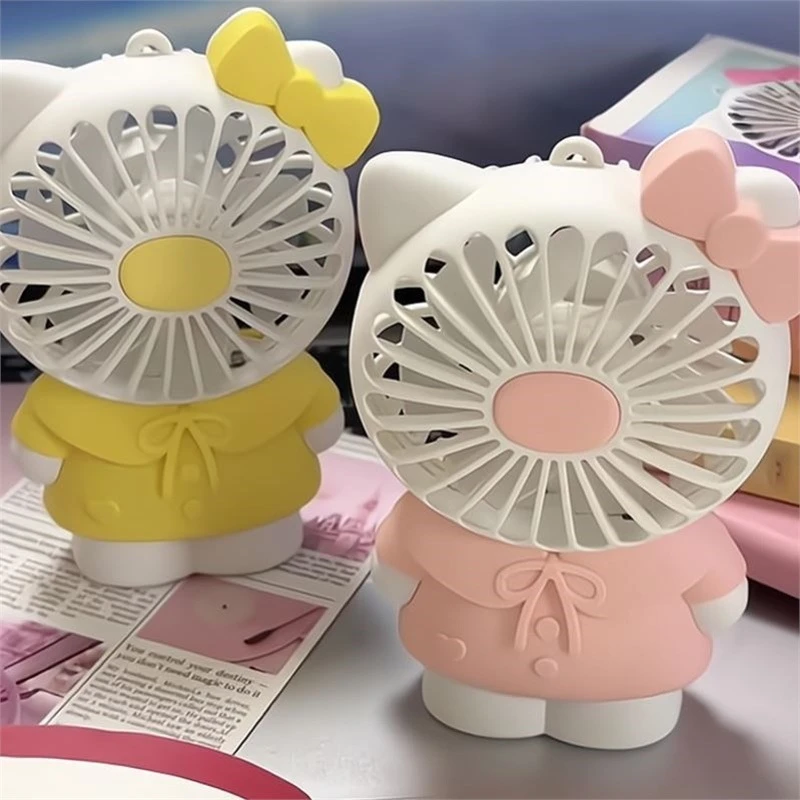 hellokitty风扇静音办公室A桌上工位静音usb小风扇充电便携式随s