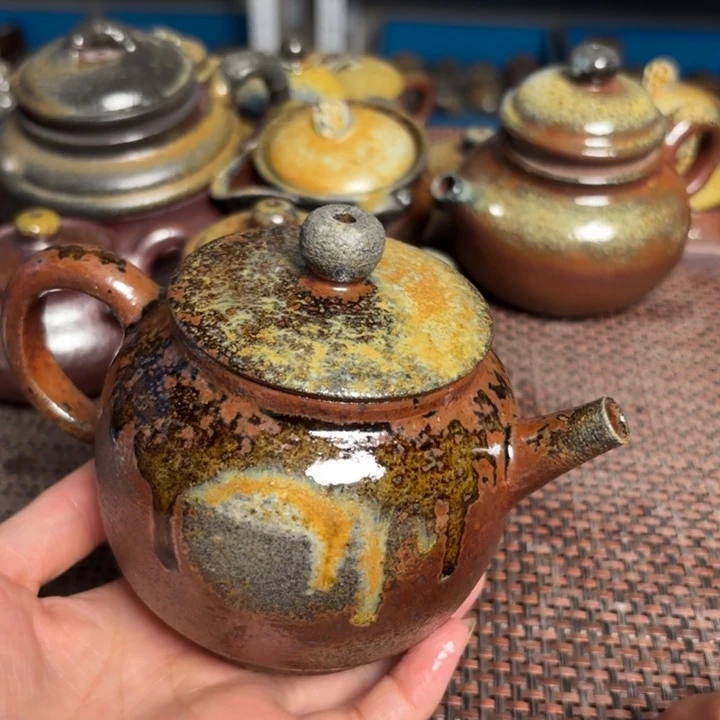 茶壶紫砂大手持壶400