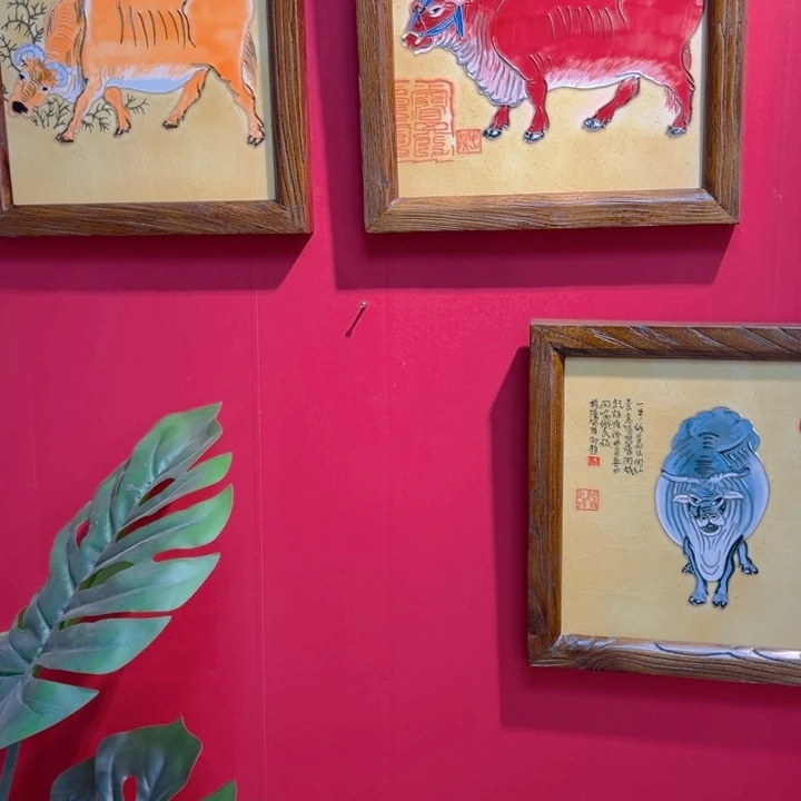 用***4陶瓷瓷板画艺术作品