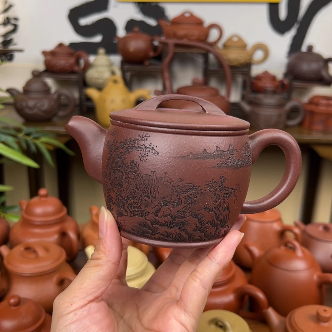 茶壶紫砂紫泥汉瓦230cc
