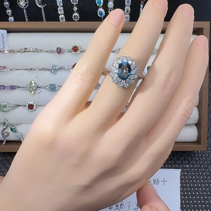 戒指合金托帕石1425
