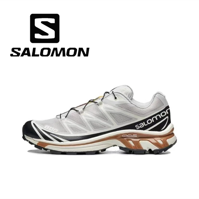 SALOMON/萨洛蒙 XT-6 复古户外防风防水运动鞋 机能 灰白色471366