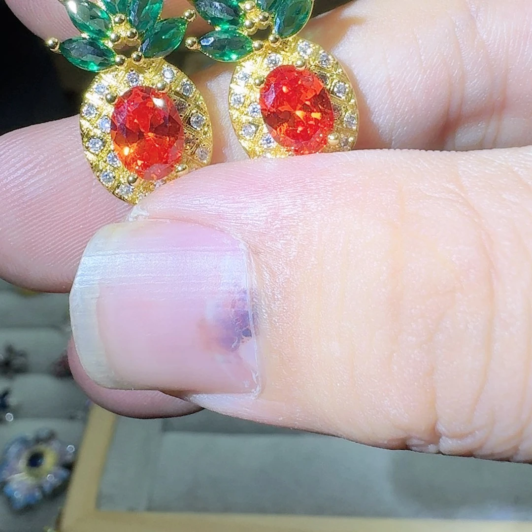 托帕石戒指银S925镶嵌