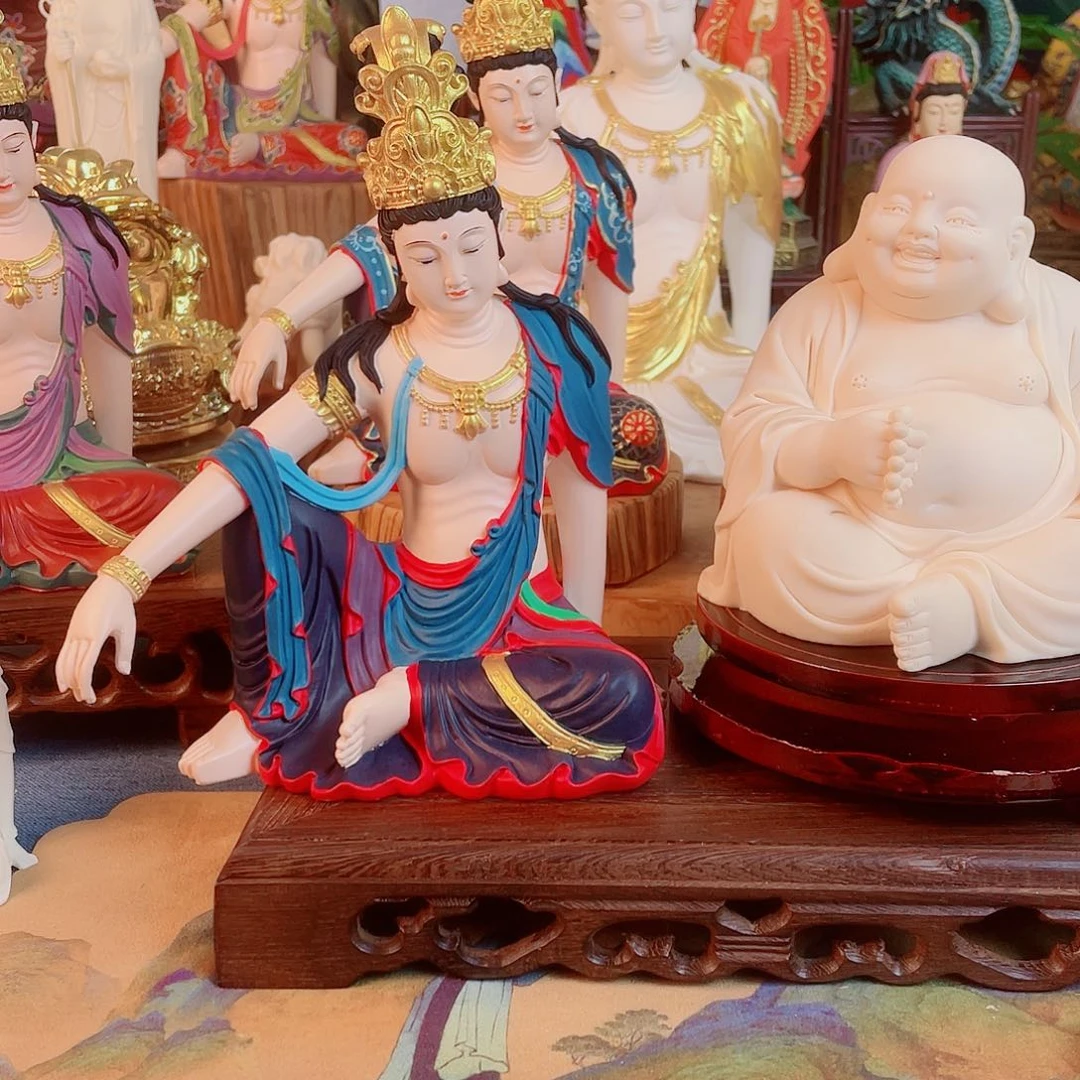 金***美石材自在观音摆件20