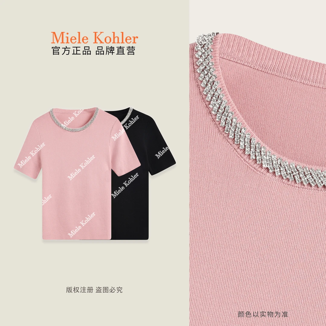 100%莱赛尔夏季时尚设计感短袖针织衫MKAX3A031 【I澳门小源同款】