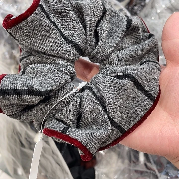 铁合金皮质灰色发圈