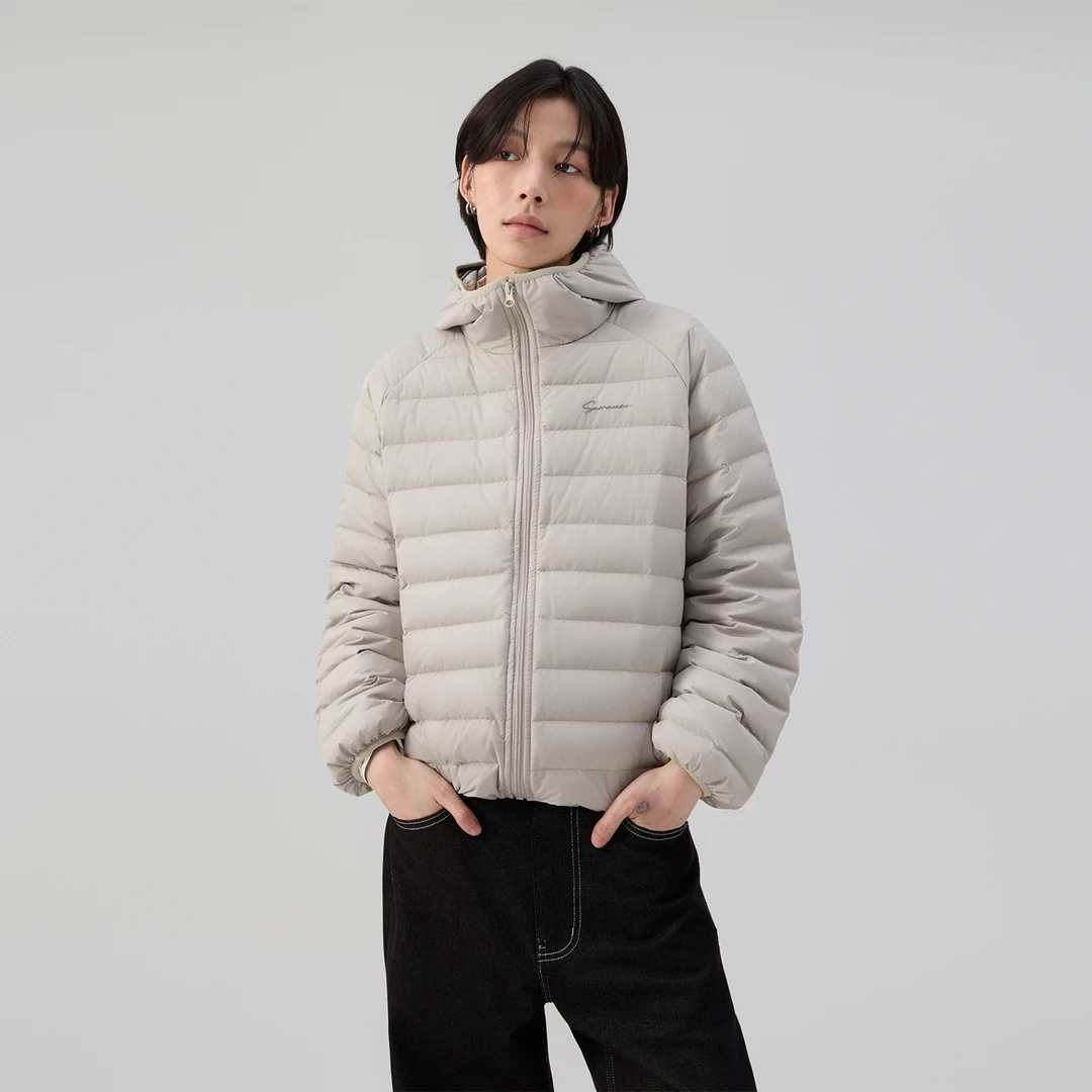 SAMEUOO散养文化「山也」90白鸭绒连帽轻薄款排骨冬季羽绒服