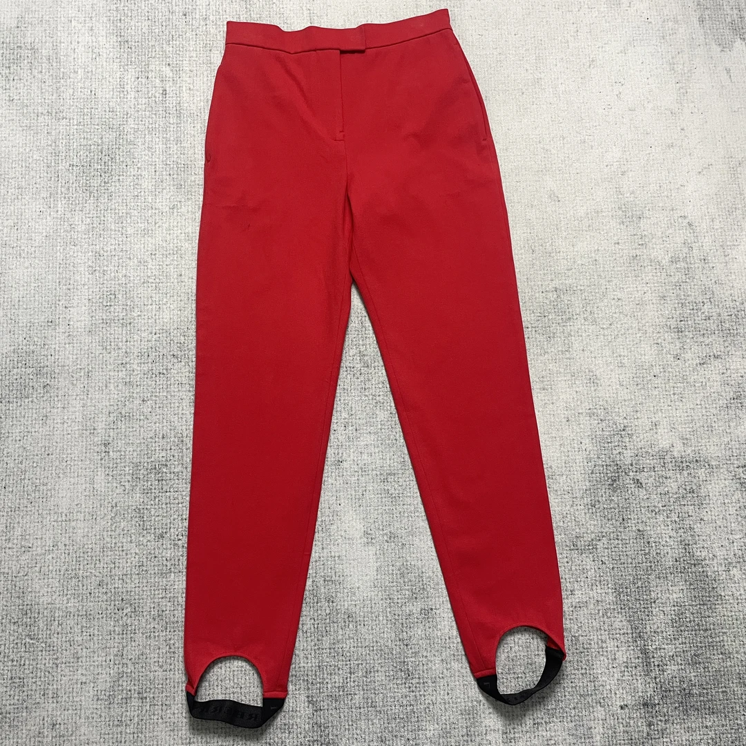 99新 BURBERRY/博柏利 Burberry/红色踩脚休闲裤UK8码/72腰围